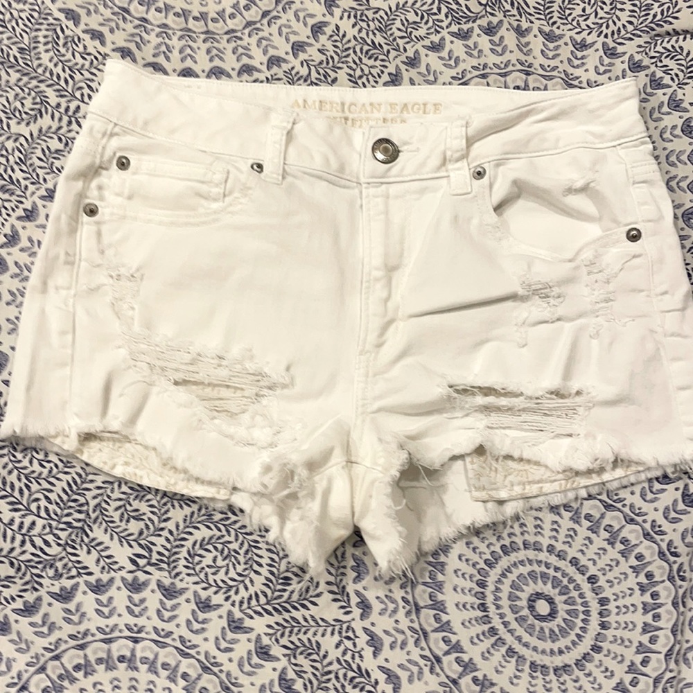 White American Eagle Jean Shorts